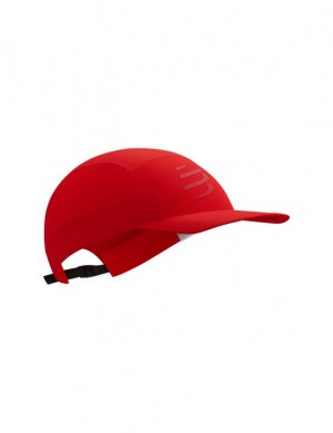 Compressport 5 Panel Light Cap Muške Kape Crvene | 842-QXJLOR