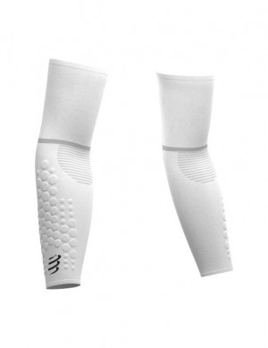 Compressport ArmForce Ultralight Muške Compression Sleeves Bijele | 671-XDECJK