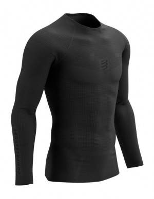 Compressport On/Off Base Layer LS Top M Muške Majice Crne | 431-TFJRIO