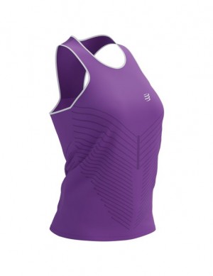 Compressport Performance Singlet W Muške Majice Za Trčanje Ljubičaste | 349-IDOXVN