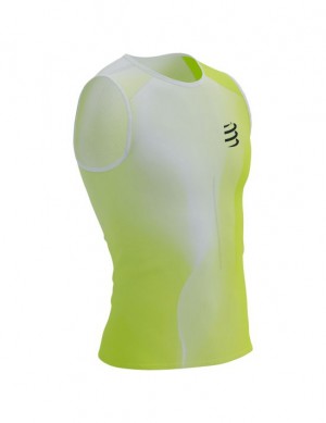 Compressport Performance Tank M Muške Majice Žute | 157-AXLCVK