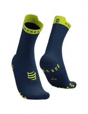 Compressport Pro Racing Socks v4.0 Run High Muške Čarape Za Trčanje Zelene | 786-GKTRME