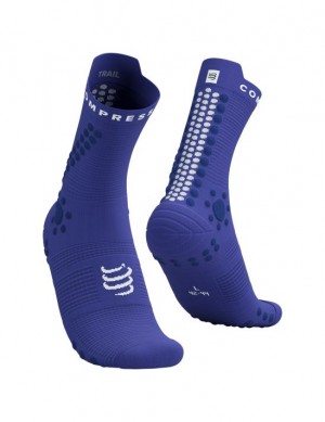 Compressport Pro Racing Socks v4.0 Trail Unisex Čarape Plave | 659-HYVUOD