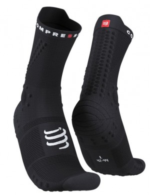 Compressport Pro Racing Socks v4.0 Trail Unisex Čarape Crne | 647-OKSUIN