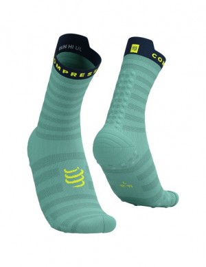 Compressport Pro Racing Socks v4.0 Ultralight Run High Muške Čarape Za Trčanje Plave | 930-ZRICAY