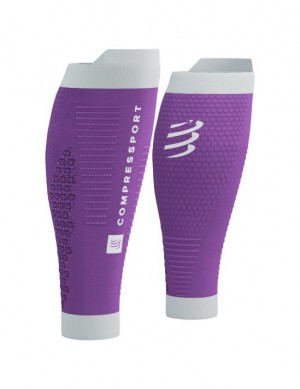 Compressport R2 3.0 Muške Compression Sleeves Ljubičaste Bijele | 649-OHMLDA