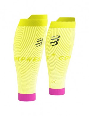 Compressport R2 Oxygen Muške Compression Sleeves Žute | 689-NWIDJX