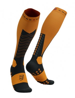 Compressport Ski Mountaineering Full Socks Muške High Socks Crne | 805-AQWCBO