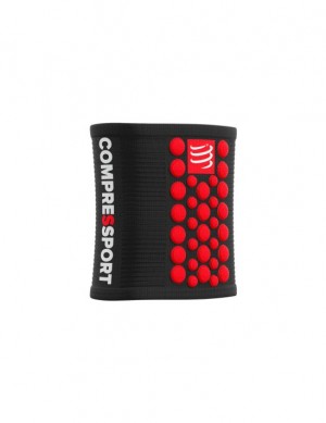 Compressport Sweatbands 3D.Dots Muške Wrist Sweatbands Crne Crvene | 139-QEVCKS