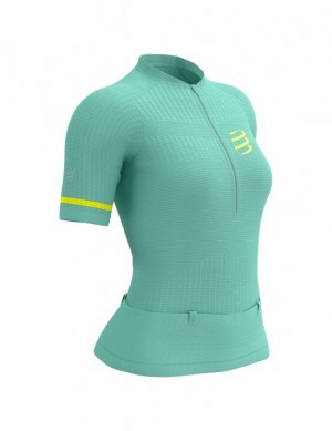 Compressport Trail Postural SS Top W Ženske Majice Plave | 963-WNCKSB