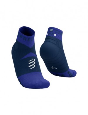 Compressport Ultra Trail Low Socks Unisex Čarape Plave | 869-XYTZWK