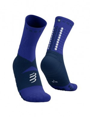 Compressport Ultra Trail Socks V2.0 Muške Čarape Za Trčanje Plave | 761-LPUBYN