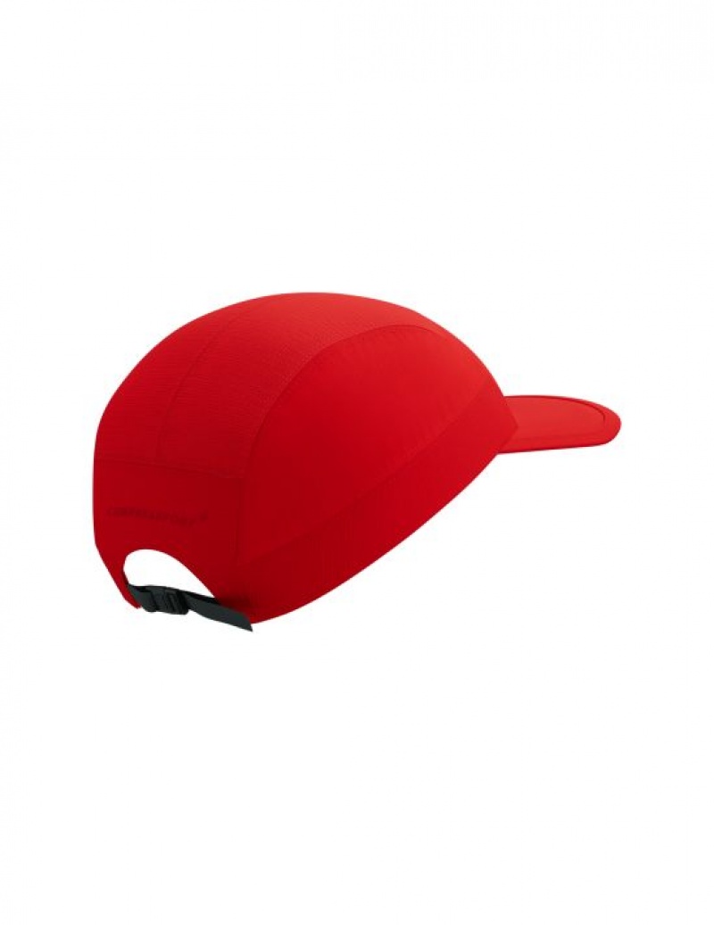 Compressport 5 Panel Light Cap Muške Kape Crvene | 842-QXJLOR