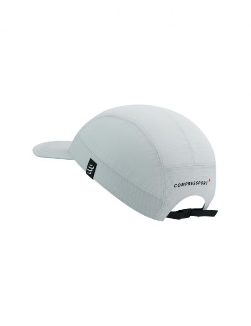 Compressport 5 Panel Light Cap Muške Kape Bijele | 320-ANWQCD