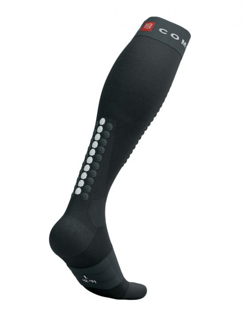 Compressport Alpine Ski Full Socks Muške High Socks Crne Sive | 896-FYZPWC