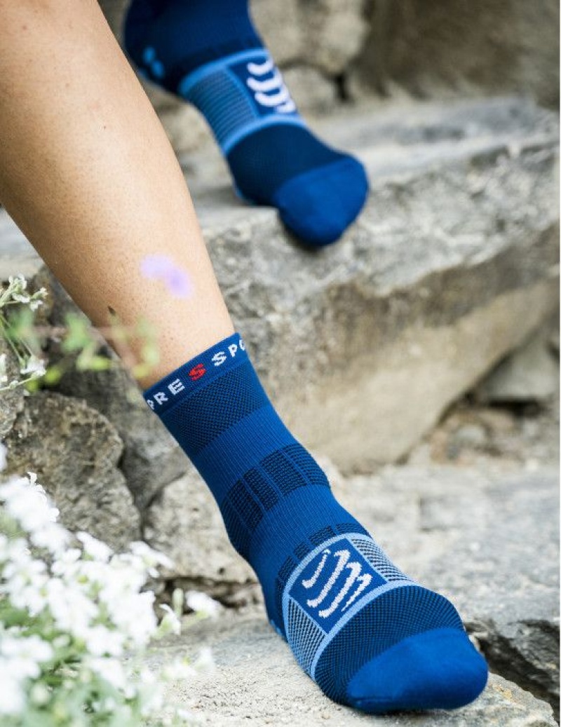 Compressport Fast Hiking Socks Muške Hiking Socks Plave | 281-XGKNZB