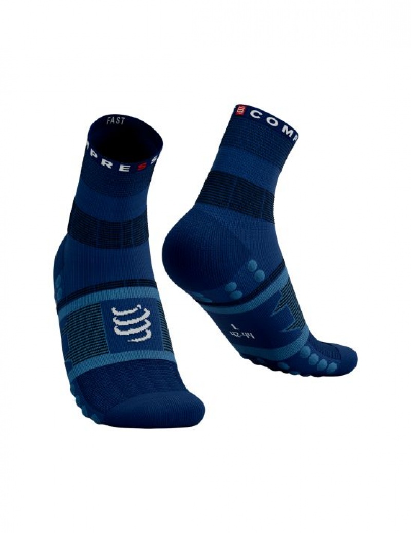 Compressport Fast Hiking Socks Muške Hiking Socks Plave | 281-XGKNZB