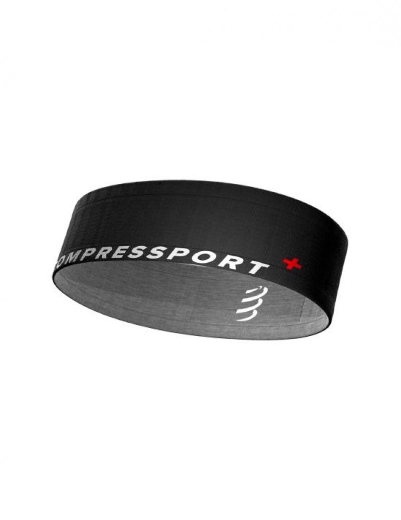 Compressport Free Belt Muške Torbice Oko Struka Crne Sive | 925-HYWUFX