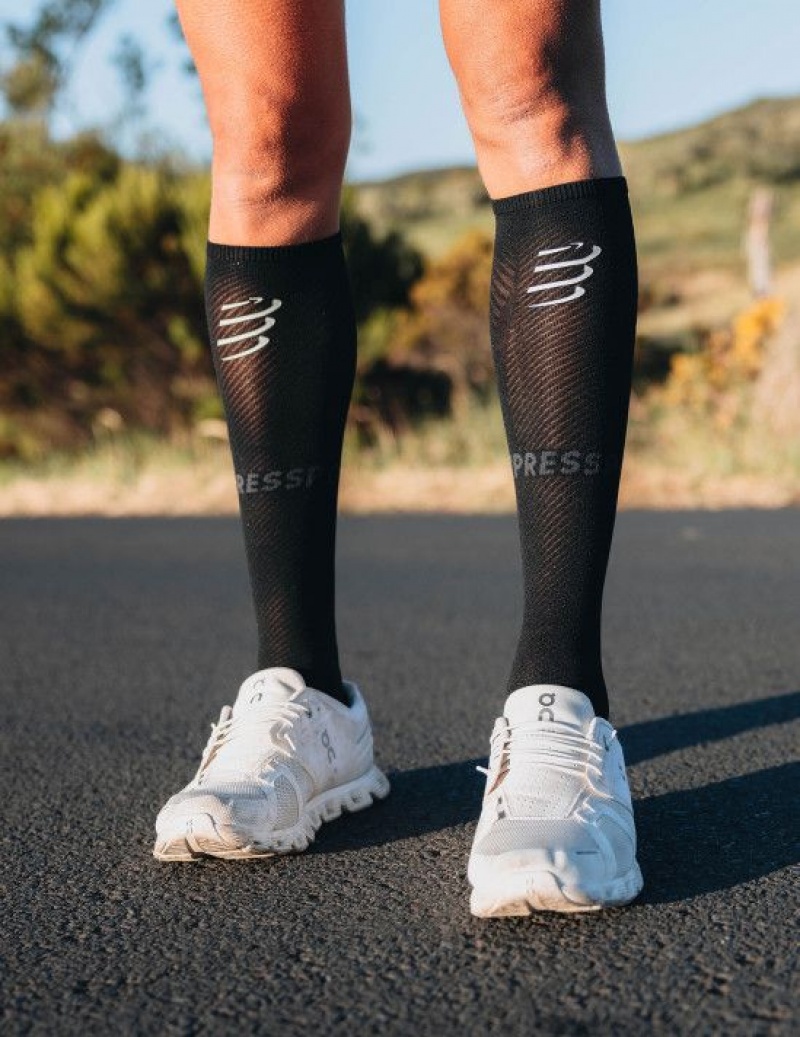 Compressport Full Socks Oxygen Muške High Socks Crne | 026-XTQGUR