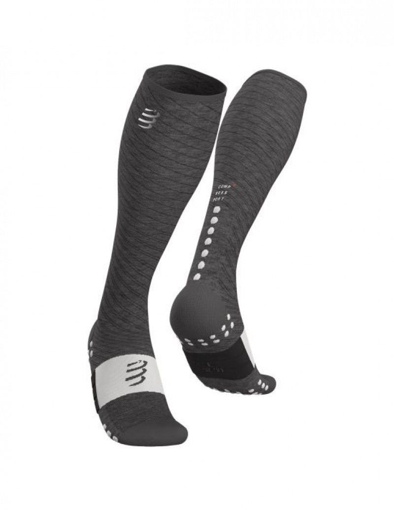 Compressport Full Socks Recovery Grey Melange Muške High Socks Sive | 216-XDWKHJ