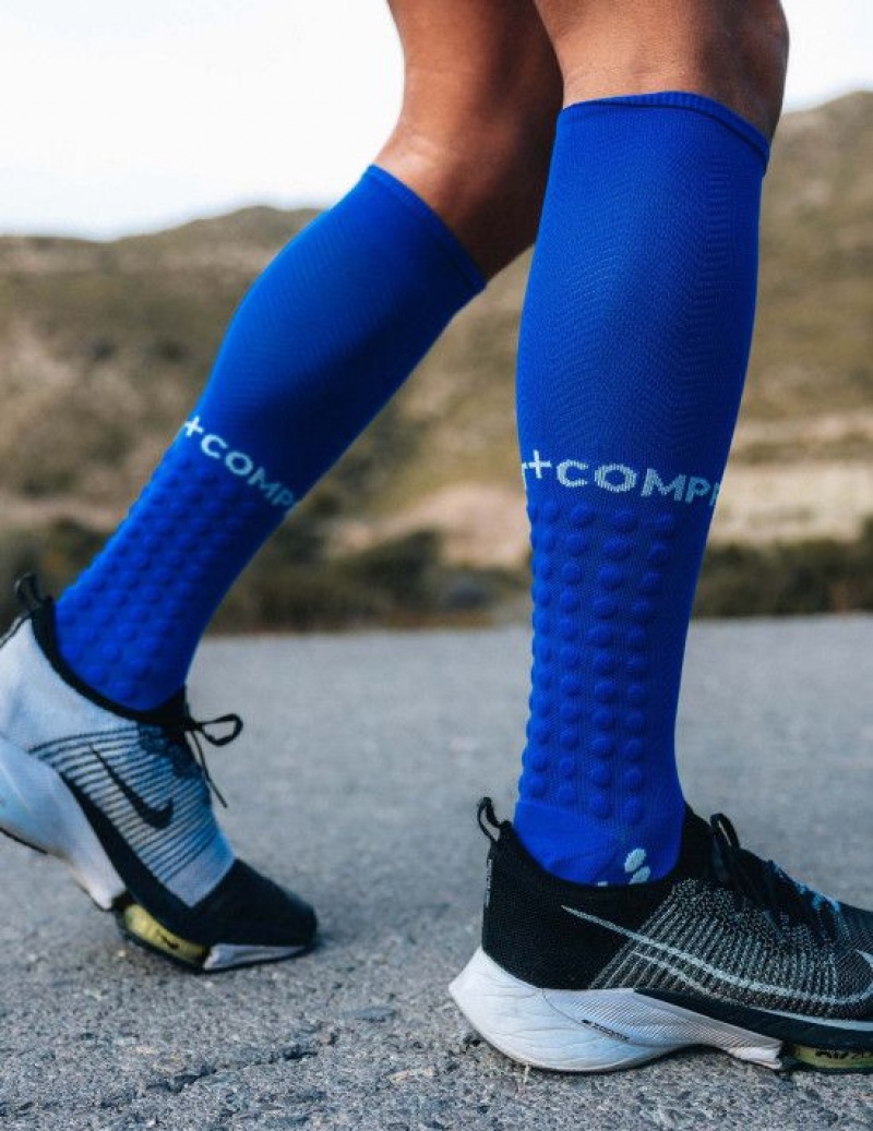 Compressport Full Socks Run Muške Čarape Za Trčanje Plave | 891-LPQMWO