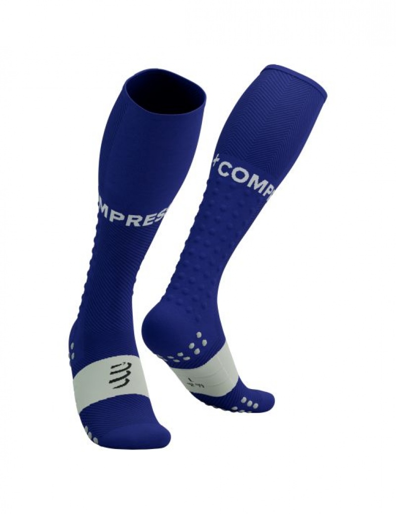 Compressport Full Socks Run Muške Čarape Za Trčanje Plave | 891-LPQMWO