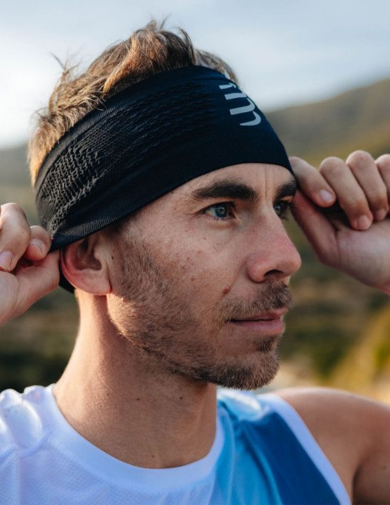 Compressport Headband On/Off Muške Pribor Crne Bijele | 784-EUKWVJ