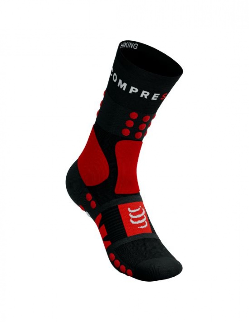 Compressport Hiking Socks Muške Hiking Socks Crne Crvene Bijele | 524-CGEMIR