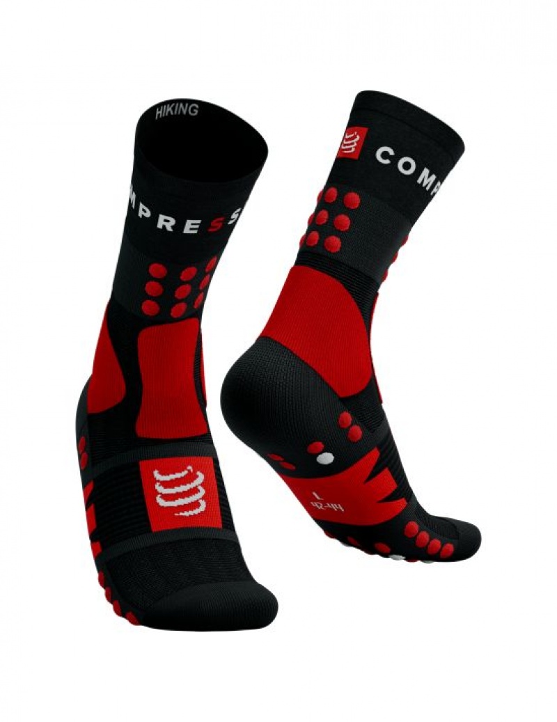 Compressport Hiking Socks Muške Hiking Socks Crne Crvene Bijele | 524-CGEMIR