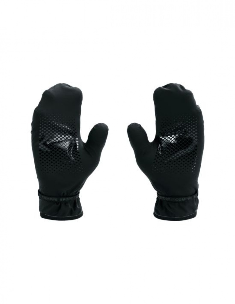 Compressport Hurricane Waterproof 10/10 Mittens Unisex Pribor Crne | 290-JMVPYZ