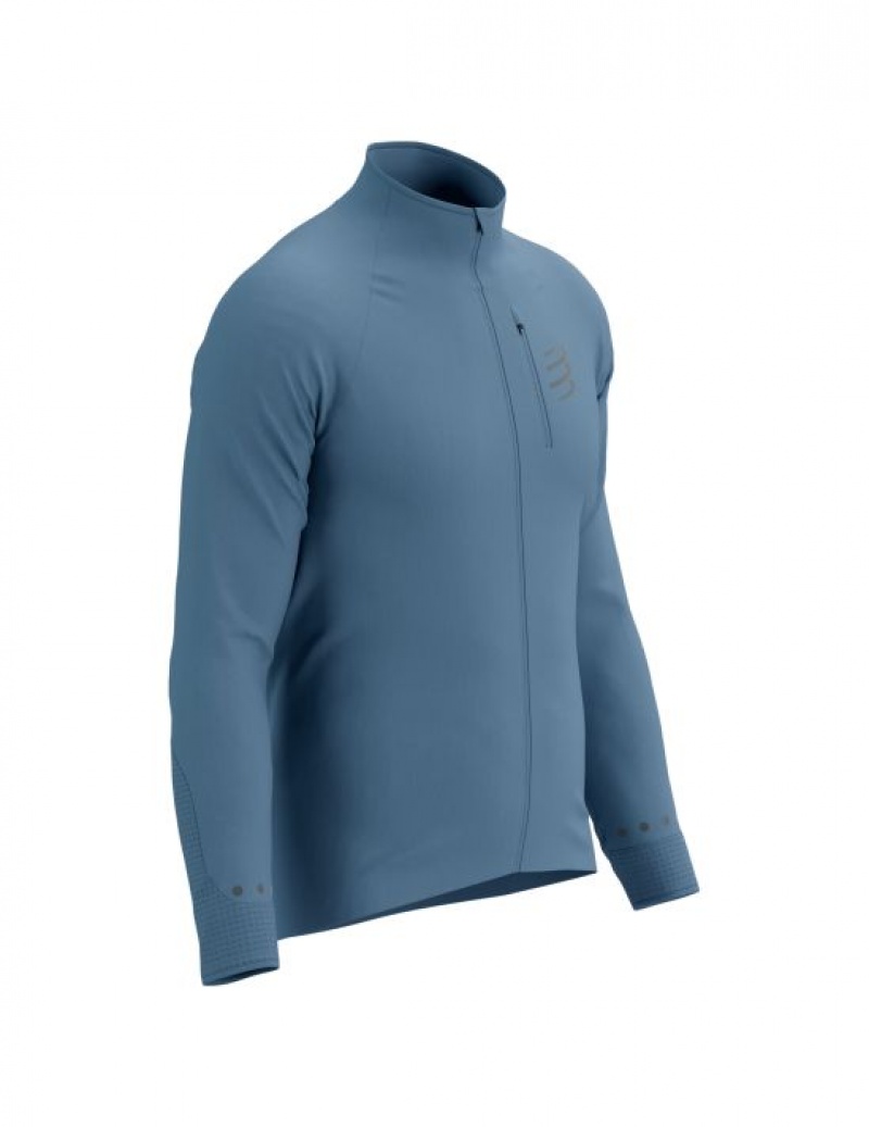 Compressport Hurricane Windproof Jacket M Muške Jakne Plave | 307-AKGZWD