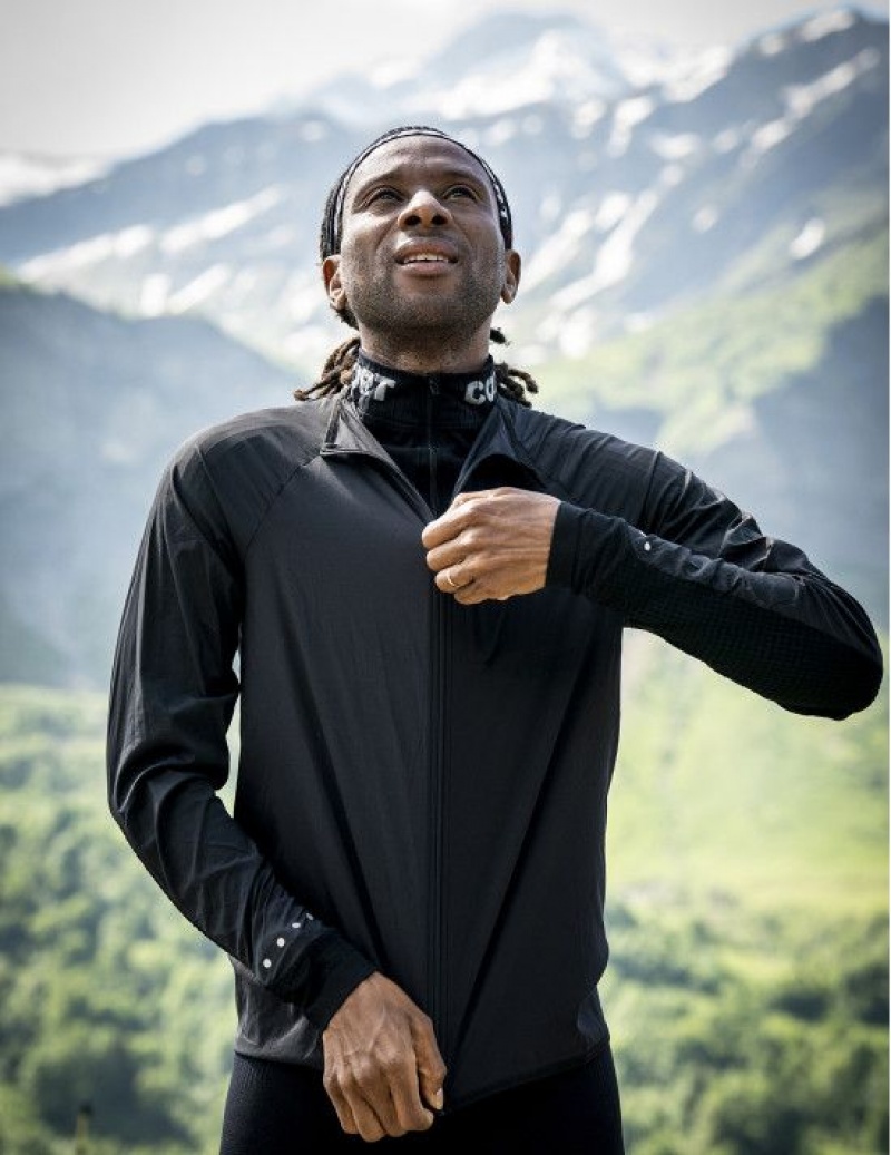 Compressport Hurricane Windproof Jacket M Muške Jakne Crne | 108-QXNTYS