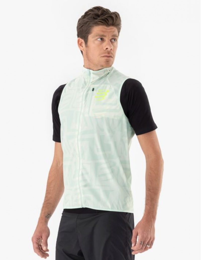 Compressport Hurricane Windproof Vest M Muške Jakne Visebojne | 796-GSCVDO