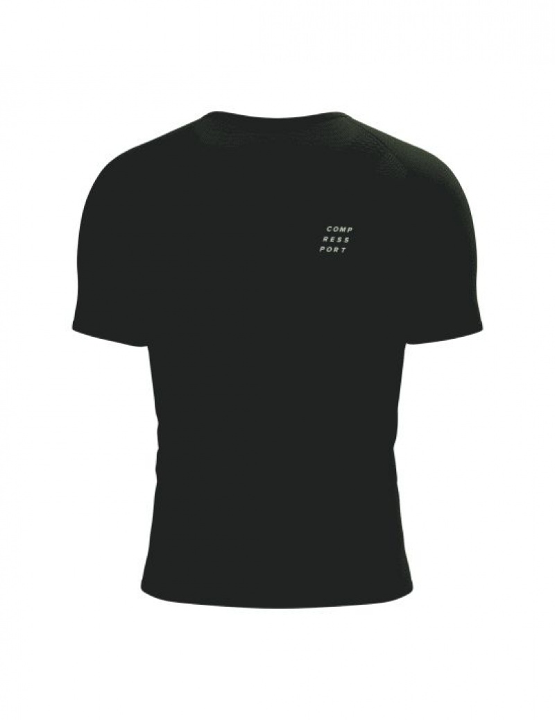 Compressport Performance SS Tshirt M Muške Majice Za Trčanje Crne Bijele | 480-KOXBVR