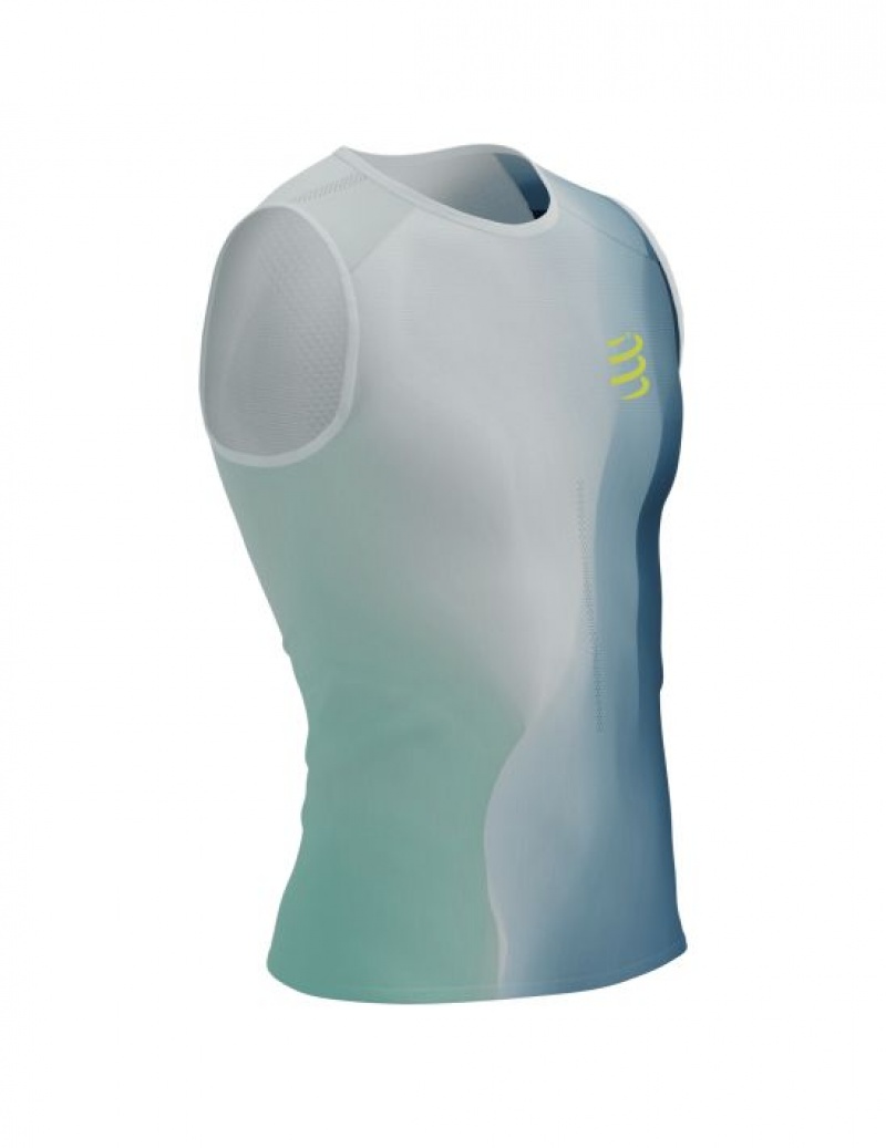 Compressport Performance Tank M Muške Majice Za Trčanje Plave | 295-CRJQXM