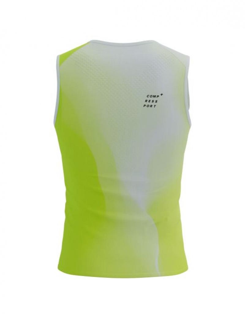 Compressport Performance Tank M Muške Majice Žute | 157-AXLCVK