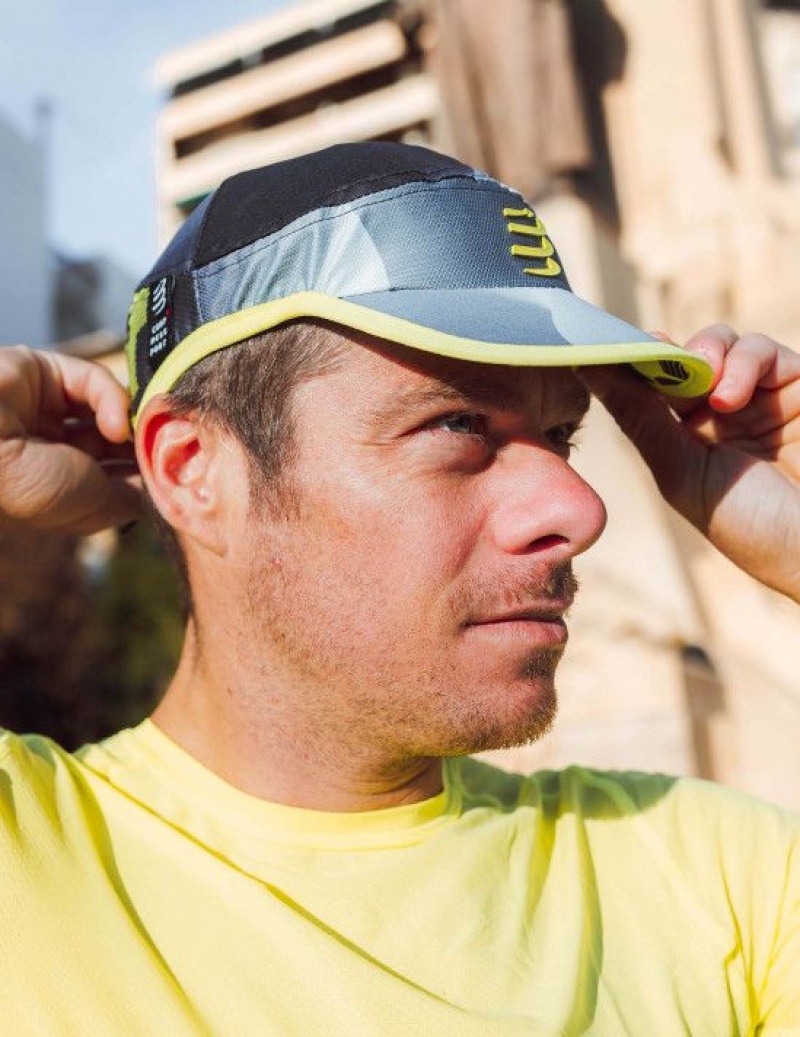 Compressport Pro Racing Cap Muške Pribor Crne Bijele | 974-BCXWSK