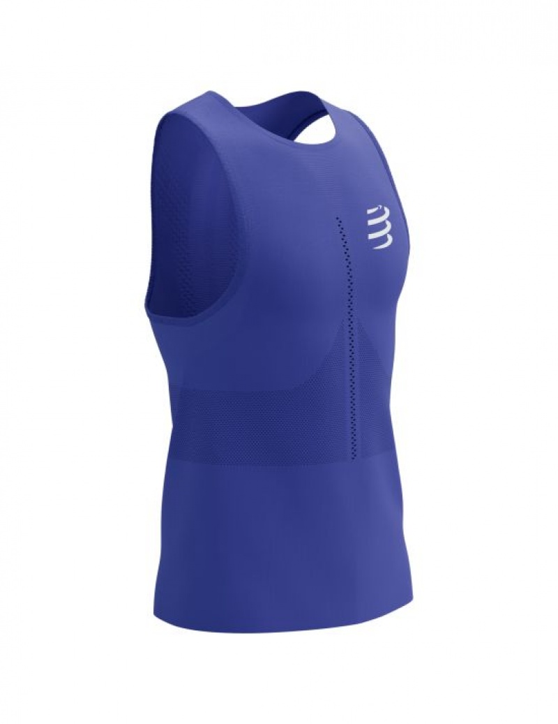 Compressport Pro Racing Singlet M Muške Majice Plave | 098-YANHIL