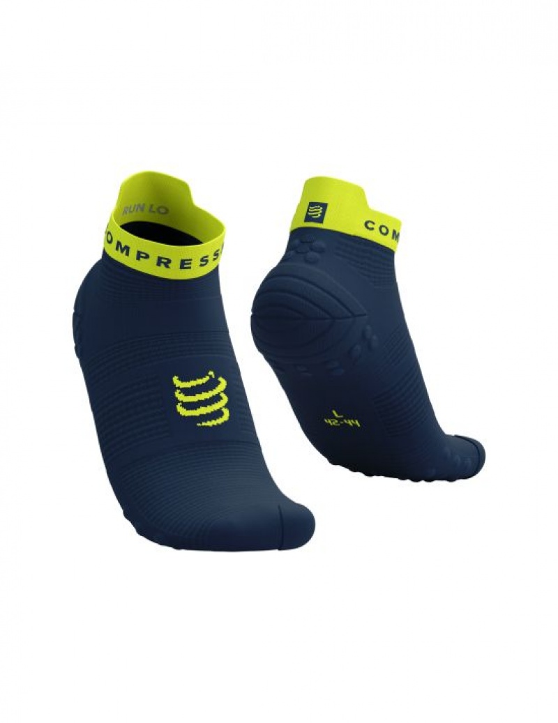 Compressport Pro Racing Socks v4.0 Run Low Muške Čarape Za Trčanje Zelene | 781-PTHIDL