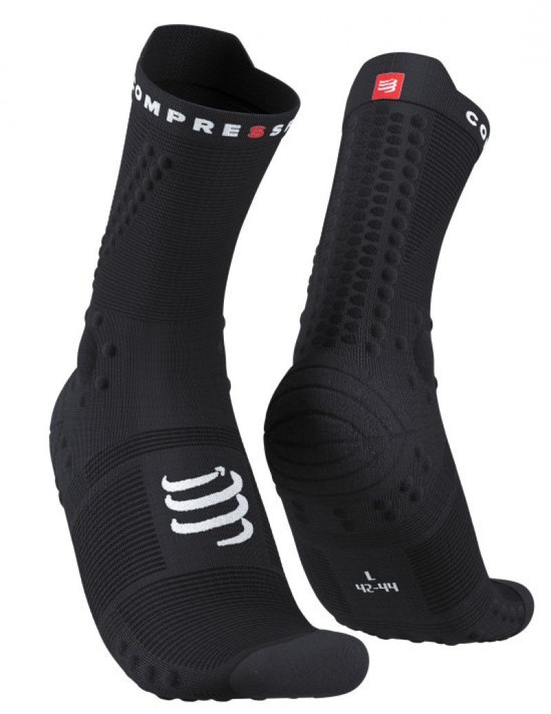 Compressport Pro Racing Socks v4.0 Trail Muške Čarape Za Trčanje Crne | 154-JVQWXZ