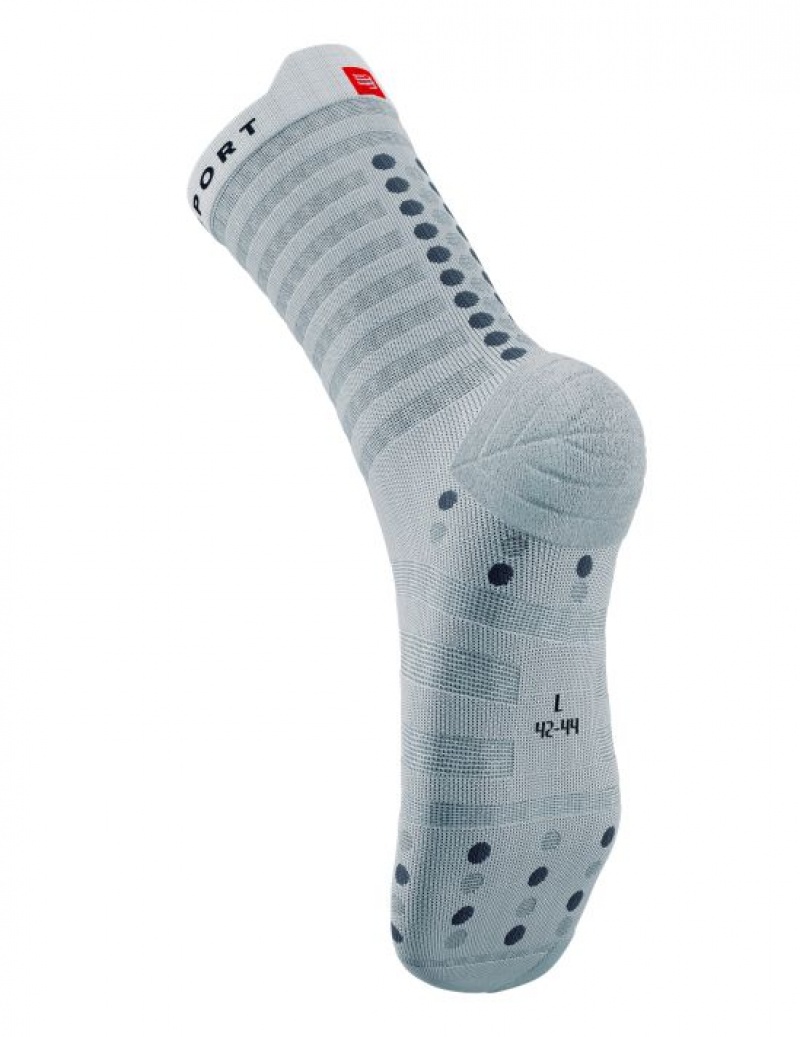 Compressport Pro Racing Socks v4.0 Ultralight Run High Muške Čarape Za Trčanje Bijele | 724-JNKPXY