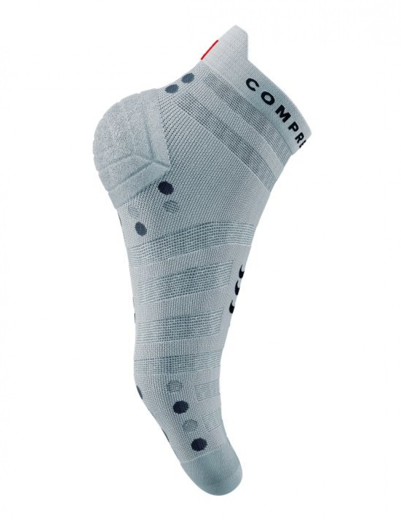 Compressport Pro Racing Socks v4.0 Ultralight Run Low Muške Čarape Za Trčanje Bijele | 658-TMVYBW