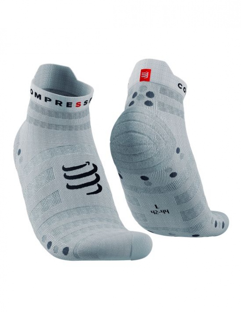 Compressport Pro Racing Socks v4.0 Ultralight Run Low Muške Čarape Za Trčanje Bijele | 658-TMVYBW