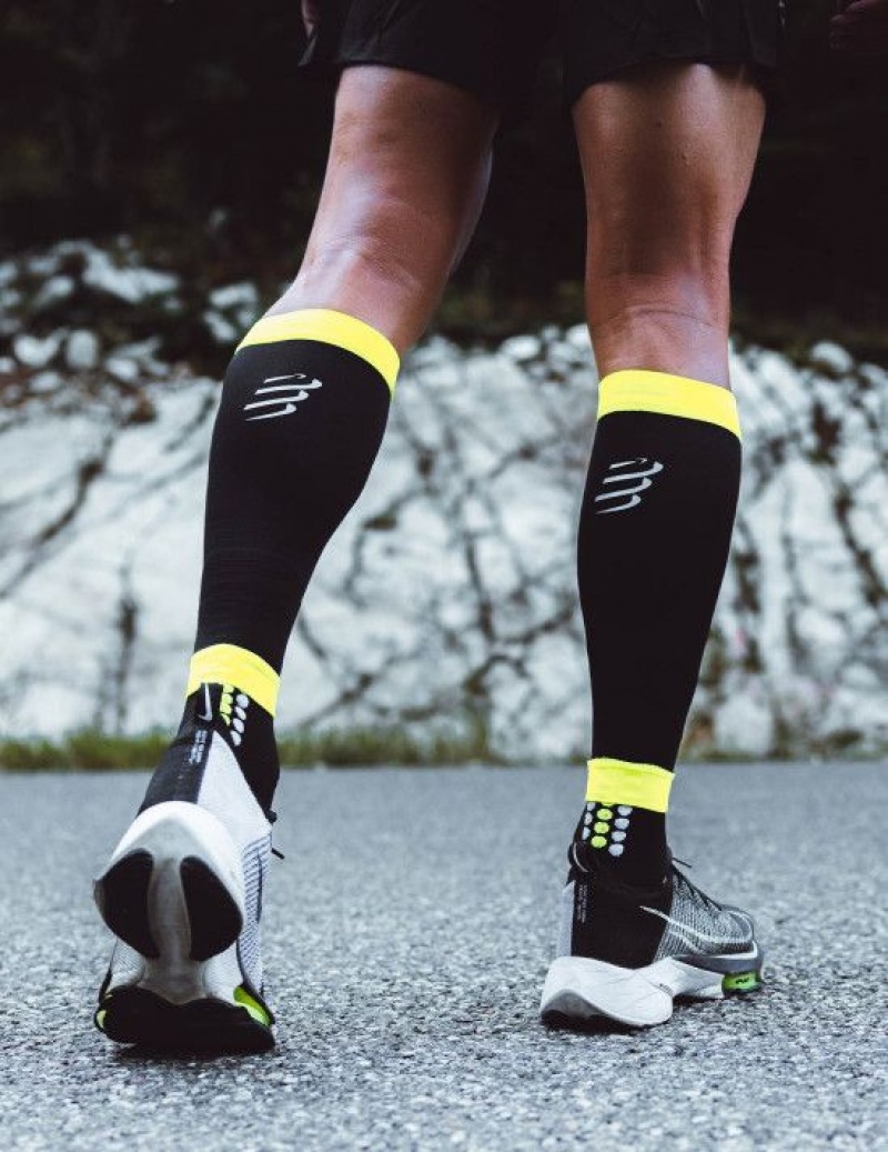 Compressport R2 3.0 Flash Muške Kape Crne Žute | 063-BHTKYA