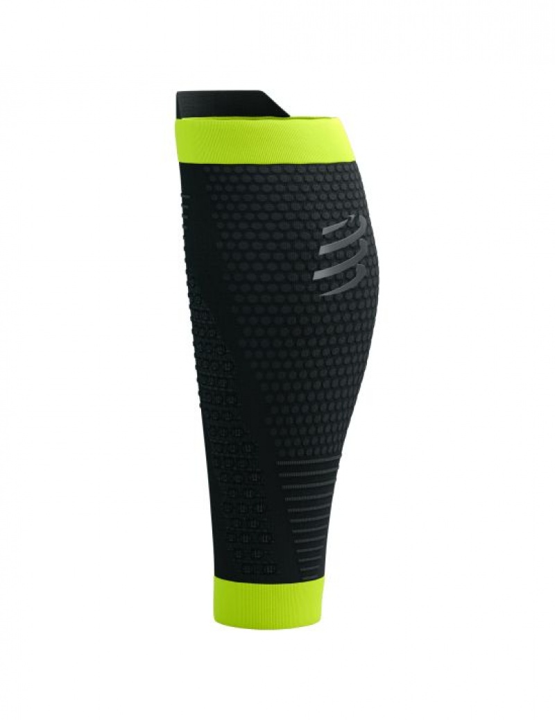 Compressport R2 3.0 Flash Ženske Compression Sleeves Crne Žute | 317-GWTLPC