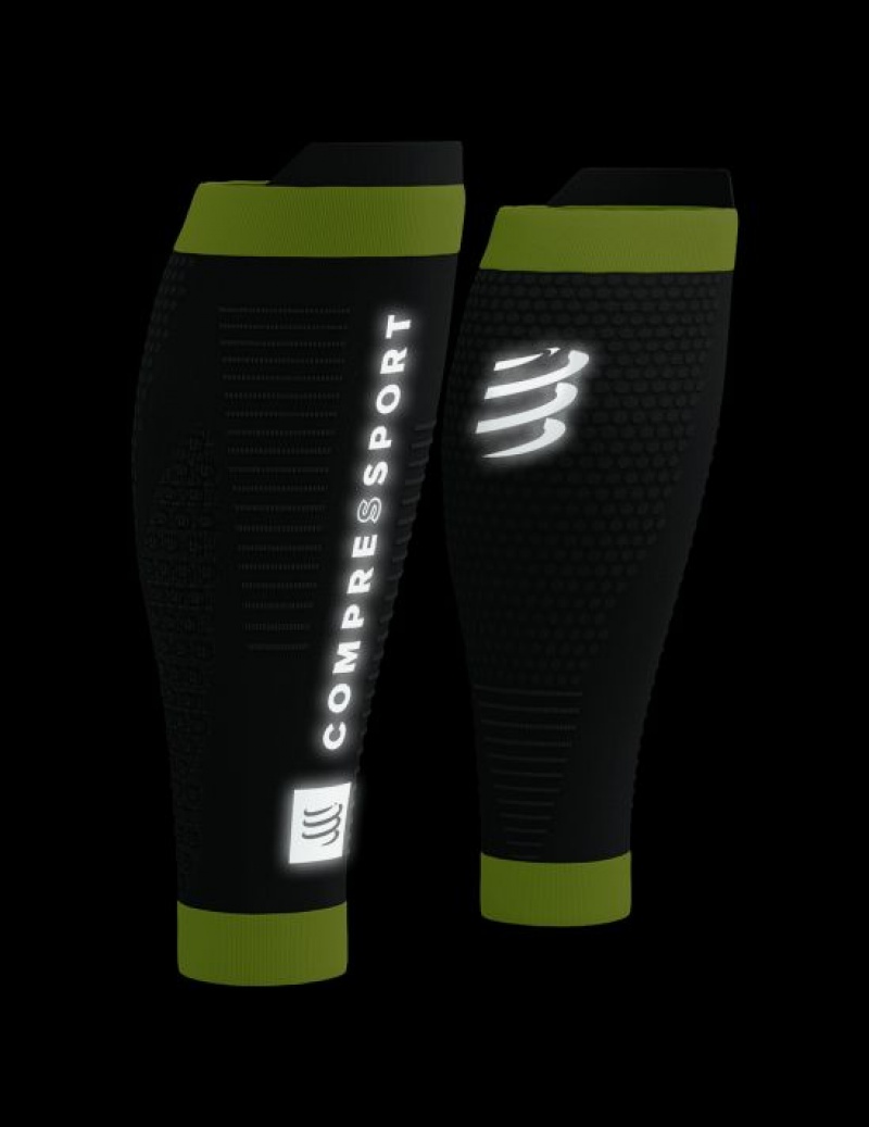 Compressport R2 3.0 Flash Ženske Compression Sleeves Crne Žute | 317-GWTLPC