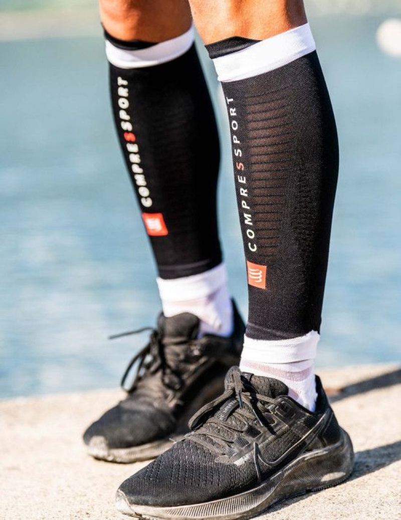 Compressport R2 3.0 Muške Compression Sleeves Crne | 718-MJUKFP