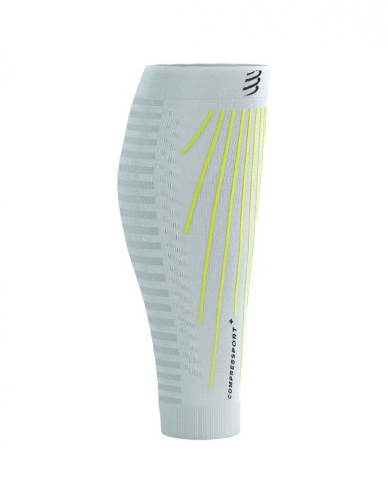 Compressport R2 AERO Ženske Compression Sleeves Bijele Žute | 760-OURESI