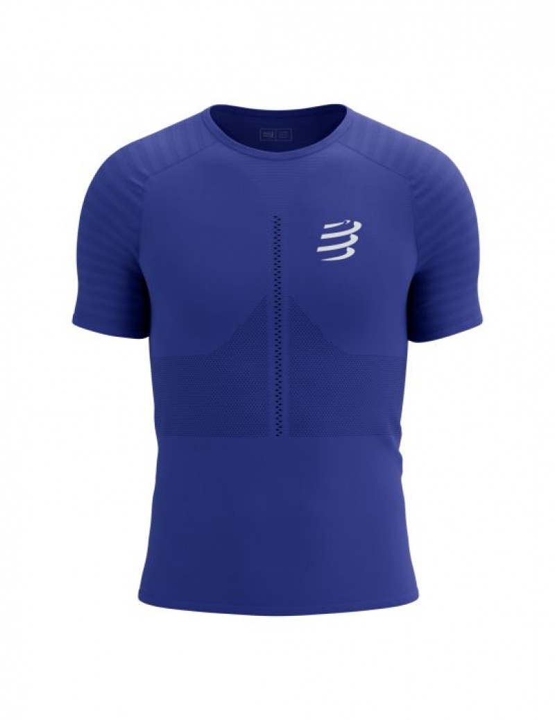 Compressport Racing SS Tshirt M Muške Majice Plave | 632-RWATIX