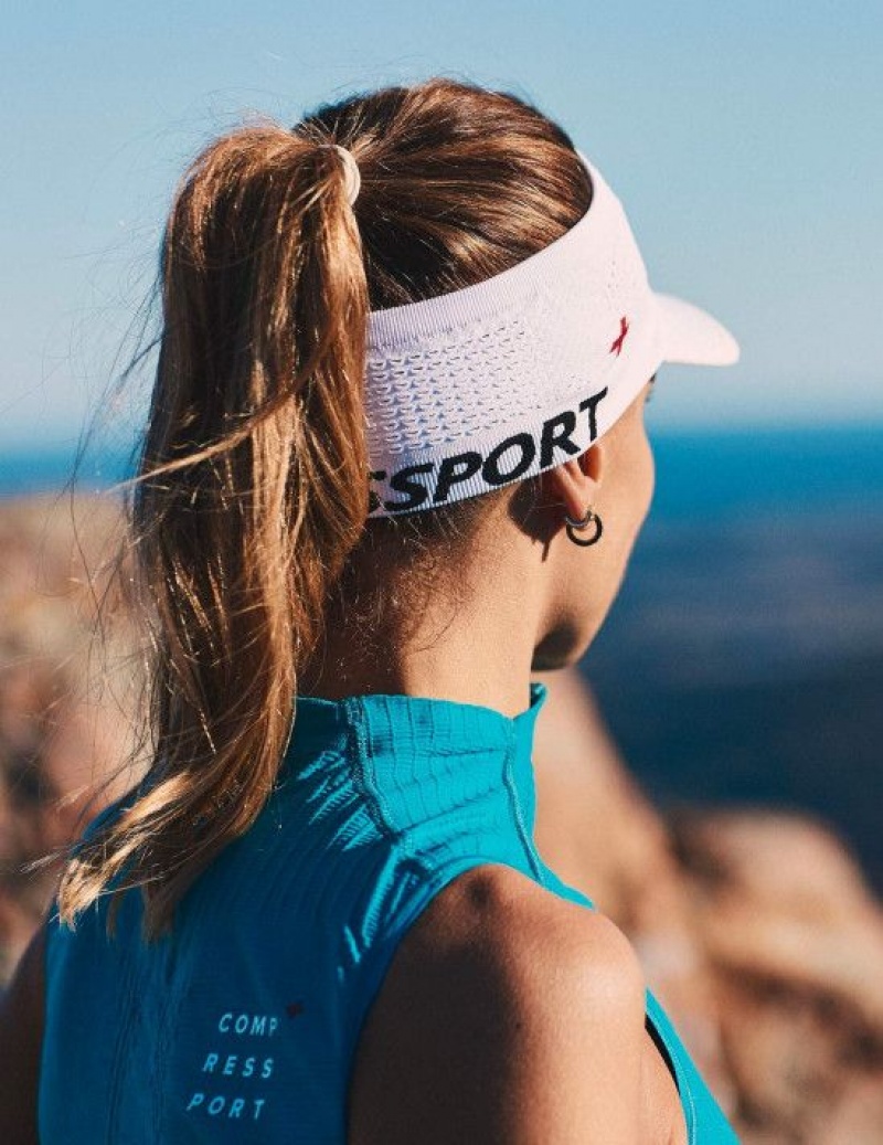 Compressport Spiderweb Headband On/Off Ženske Traka Za Glavu Bijele | 025-SNCZOI